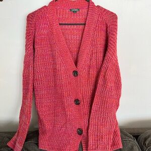 Wild Fable Vibrant Pink Button-Up Cardigan